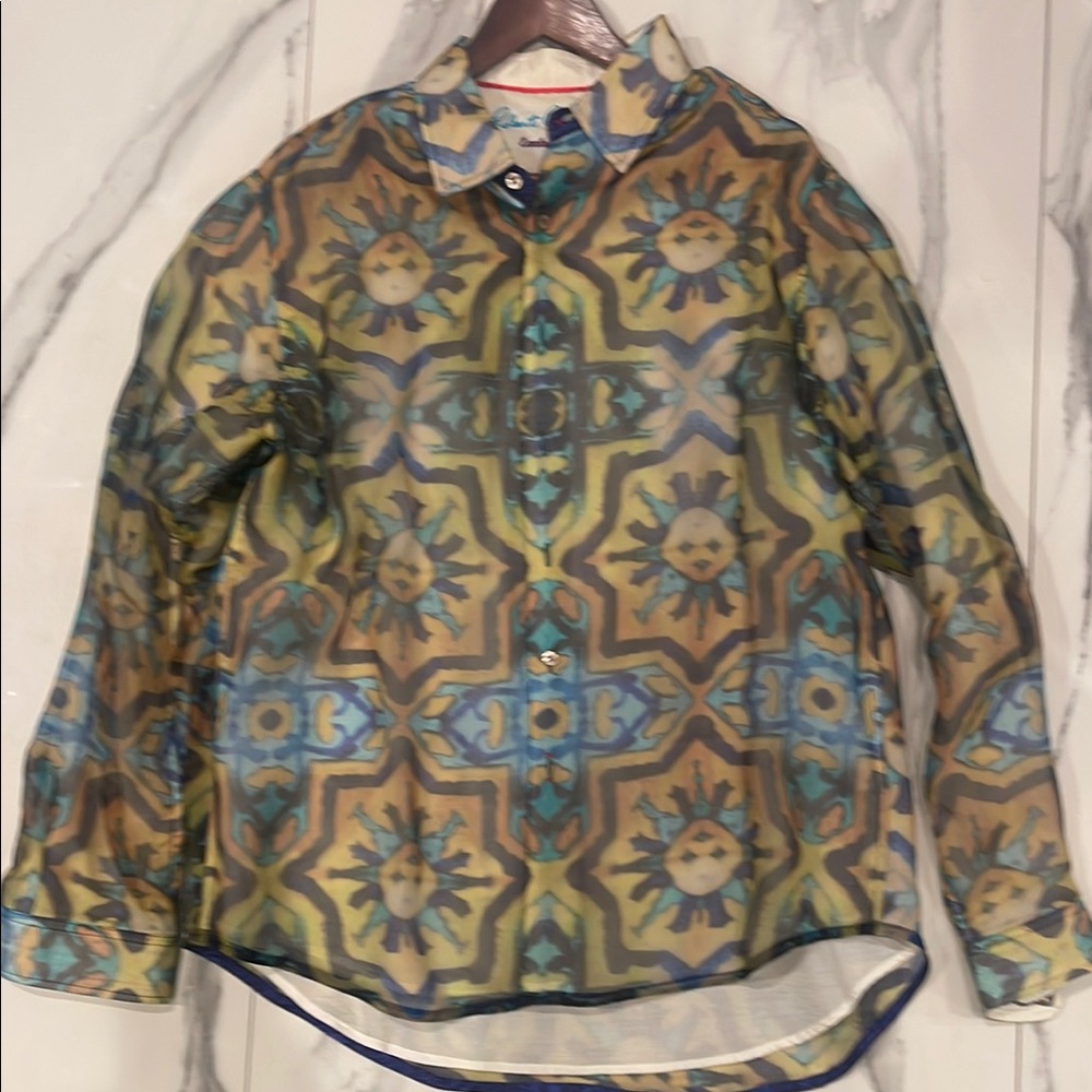 ROBERT GRAHAM Exclusive Men's Multicolor Patterned Dress Shirt